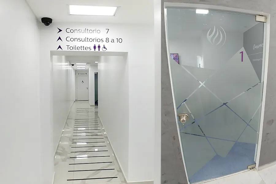 DIM Vinilo Ploteo Esmerilado Consultorios